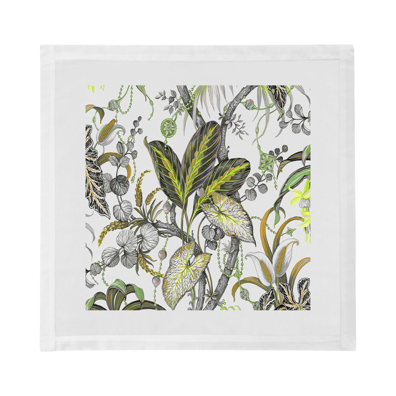 Amazonia Cotton Sateen Dinner Napkins, Mustard