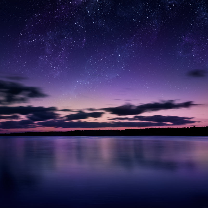 Night Shot Of Lake by Da-kuk - Wrapped Canvas Print, 122cm H x 122cm W x 3.8cm D