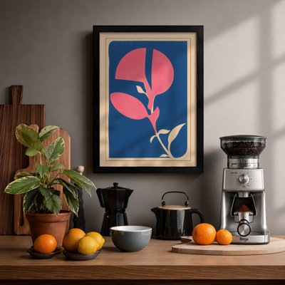 Pink Stem Botanical - Framed Print