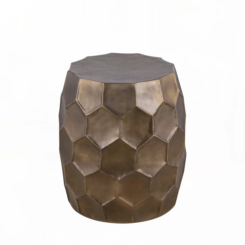 Table basse en métal avec base solide, Doré