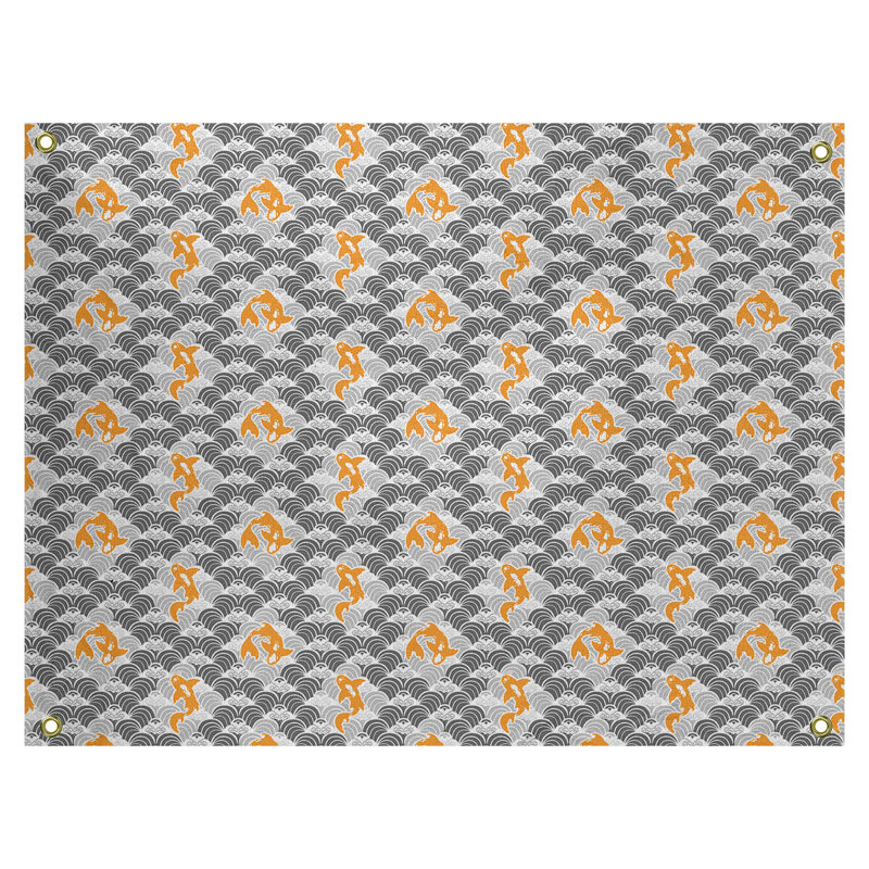 Koi poissons et vagues par katelyn elizabeth tapisserie Avicia, H 27,5 po x l 37,5 po, Intérieur