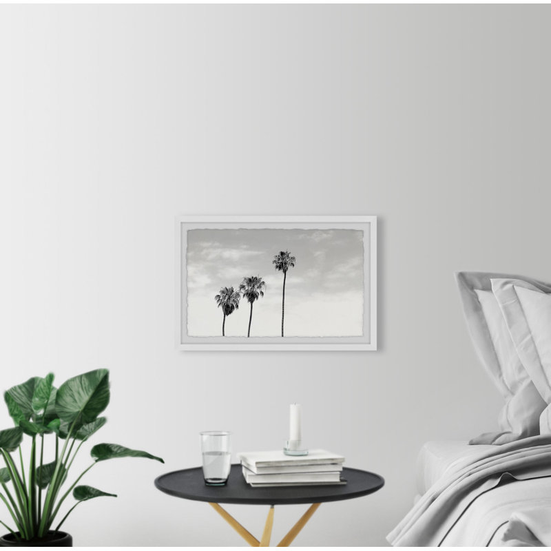 Palm Trees View - Single Picture Frame Print, 38cm H x 45cm W x 3.81cm D