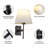 9 in. 1-Light Set of 2 Black Smart Wall Sconces with RGB+CCT Bulbs, App & Bluetooth Control, 16M Colors, Dimmable, Hardwired