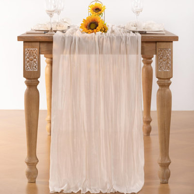  Cheesecloth Table Runner 12 Pack Summer Sheer L Cheese Cloth Table Runners Boho Gauze 120 Inches Gauze Summer Table Decorations For Wedding Bridal Baby Boy Shower Birthday