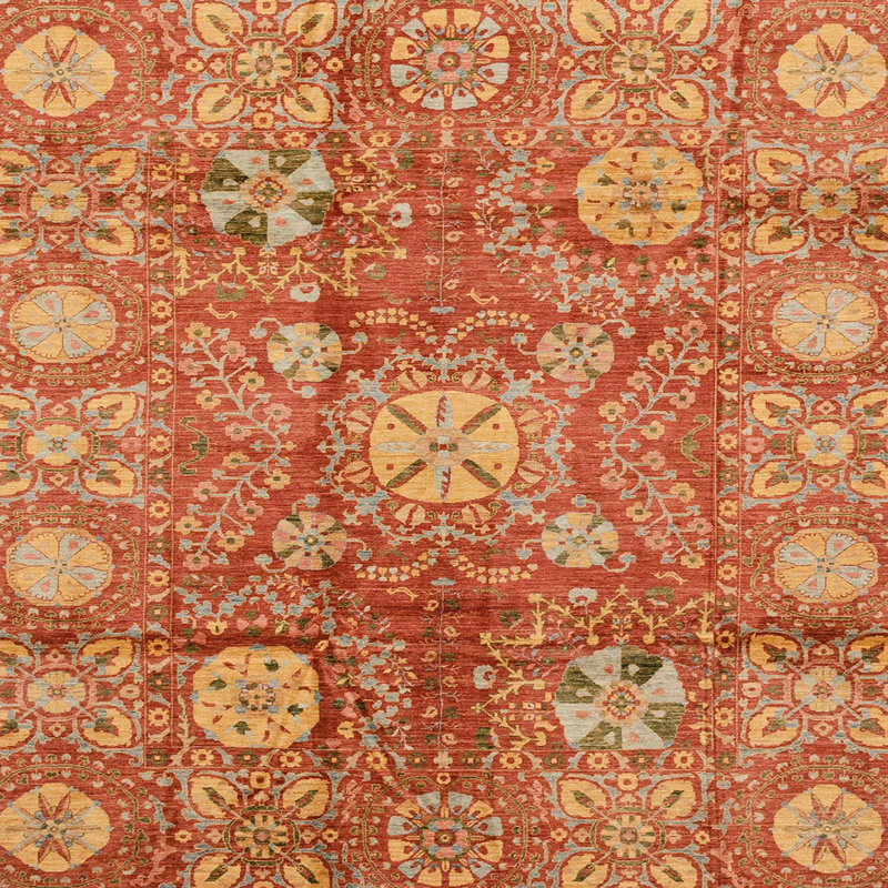 Abstract Indoor Rug, Square 6'