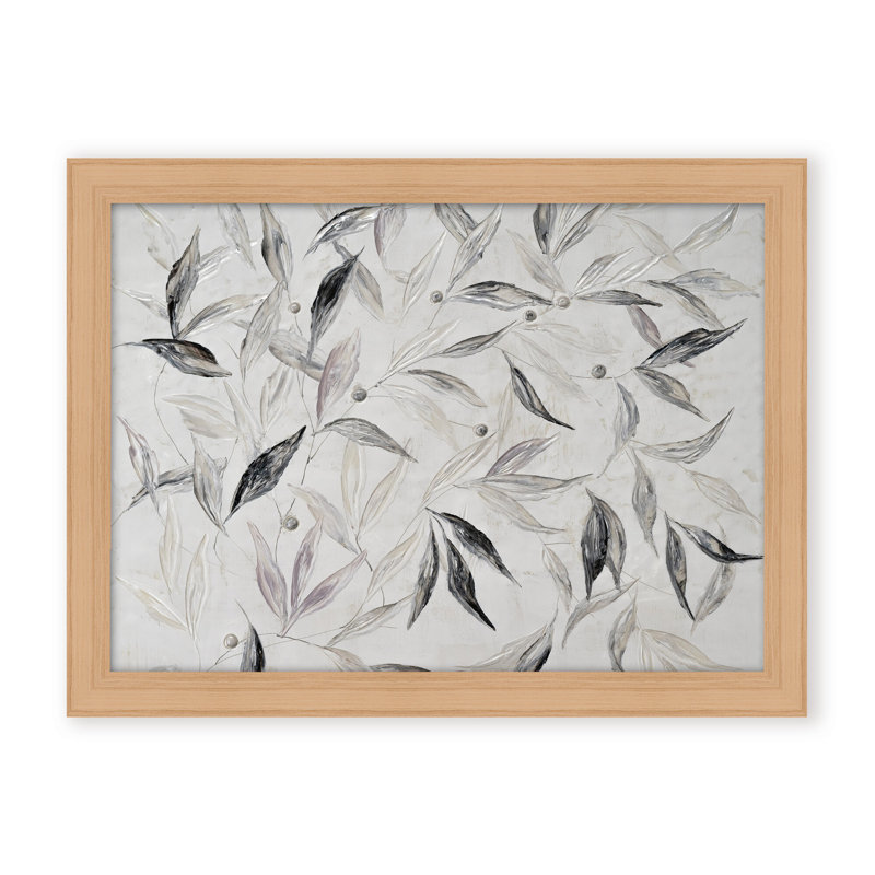 Nature Inspired "Soft Descent" Canvas Wall Art By , 16" H x 24" W x 1.125" D, Framed Matted Print, Beige