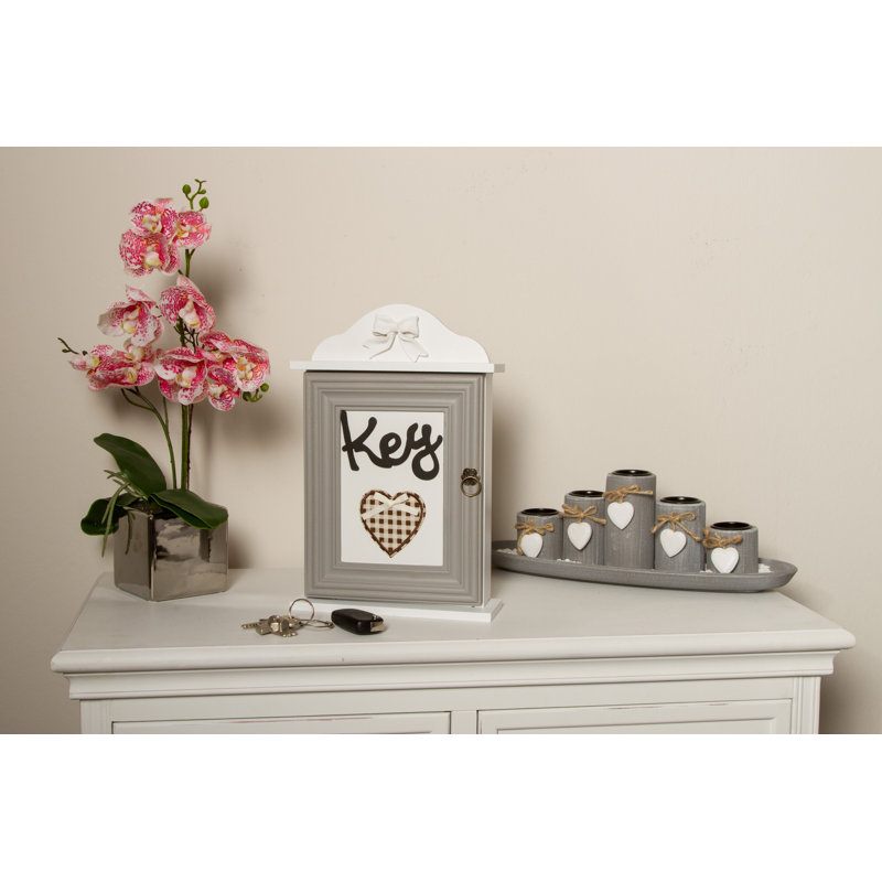 Solid Wood Wall Organizer with Key Box
