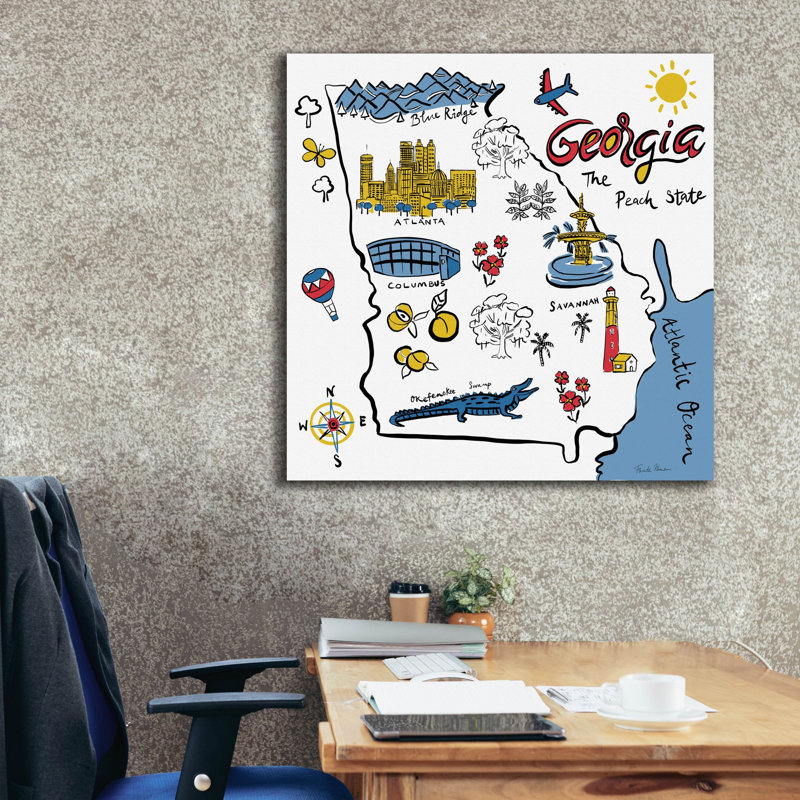  «Georgia» par Farida Zaman, art mural sur toile, 37 po x 37 po, H 37 po x l 37 po