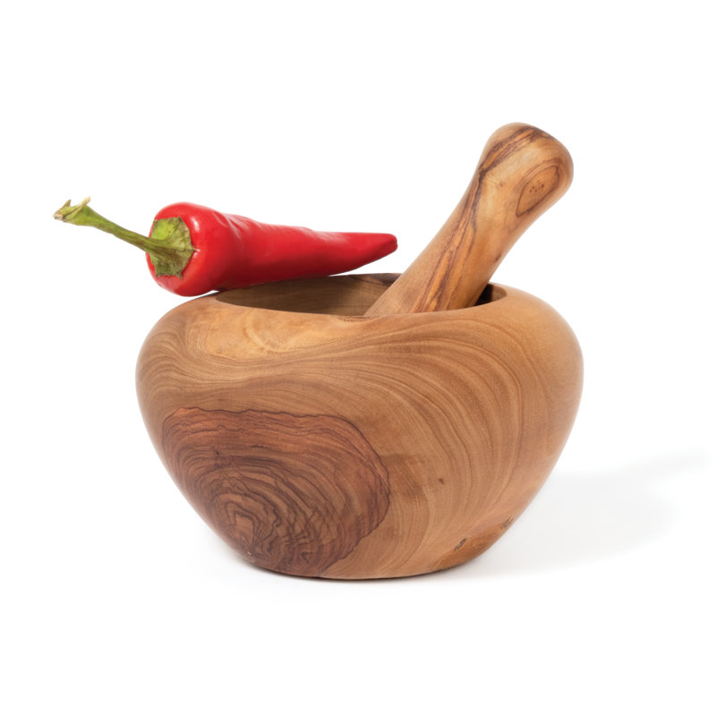 Wood Mortar And Pestle Set