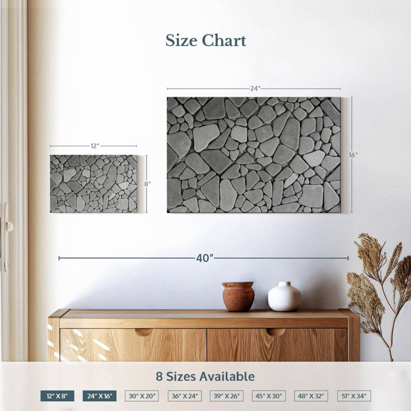 Motif de mosaïque Lilie Stone, H 16 po x l 24 po