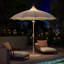 Parasol 9 pi avec lumières DEL, système de pivotement à 360 ° à bouton-poussoir, inclinaison de 30 ° (base non incluse)-1454579294