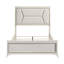 Tête de lit tapissier de luxe moderne avec mobilier de chambre à coucher en bois et or à DEL