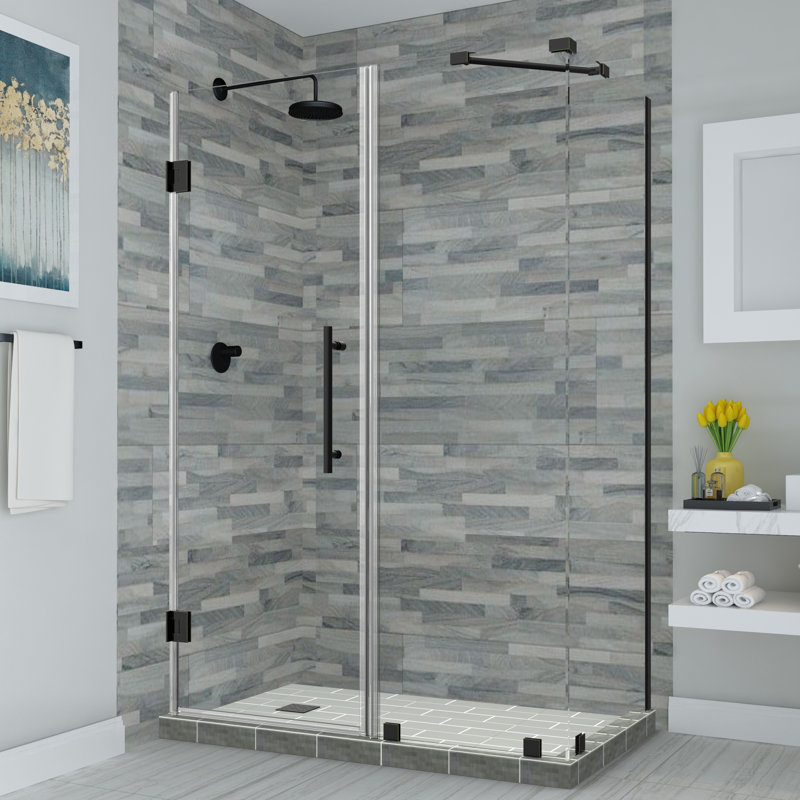 Bromley Frameless 73" x 72" Rectangle Hinged Shower Enclosure
