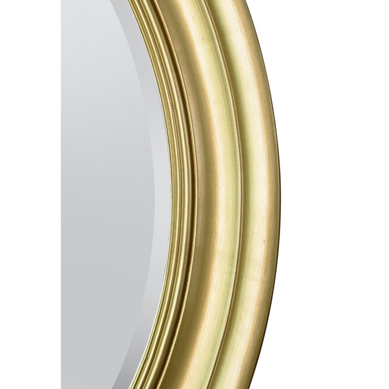 Conte Wood Flat Wall Mirror, Gold