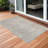 Ivory Abstract Washable Non Skid Indoor Outdoor Area Rug-115316182