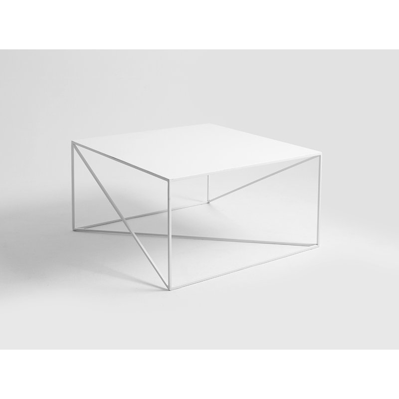 Quiana Frame Coffee Table, H45 x L80 x W80cm, White
