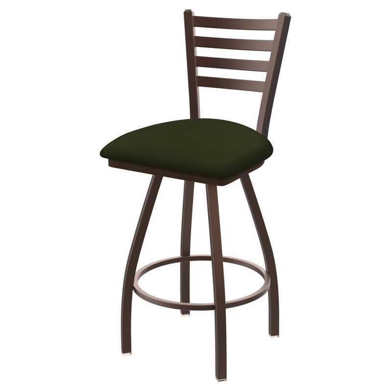 Tabouret de bar pivotant de 36" Evers, Bronze, Vinyle - pin Canter, Extra Tall (36” Seat Height)