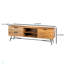Console média en bois Jensin avec base inclinée en métal
