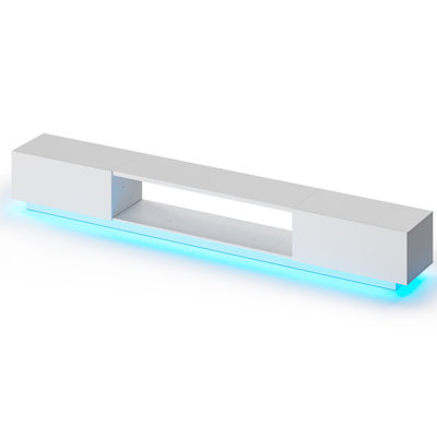 109-Inch White TV Stand