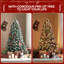 Arbre de Noël artificiel givré décoré de pommes de pin-1159597728-1165044875