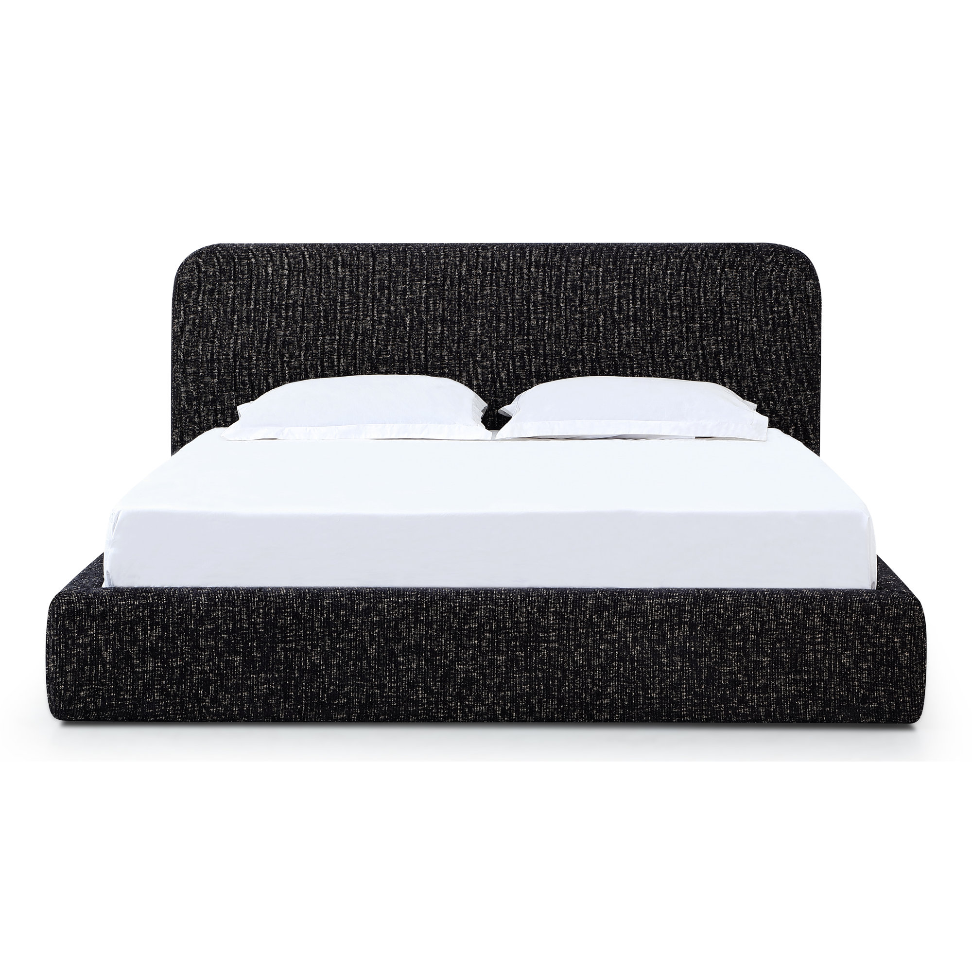 Nori Upholstered Platform Bed, King, Moonlight