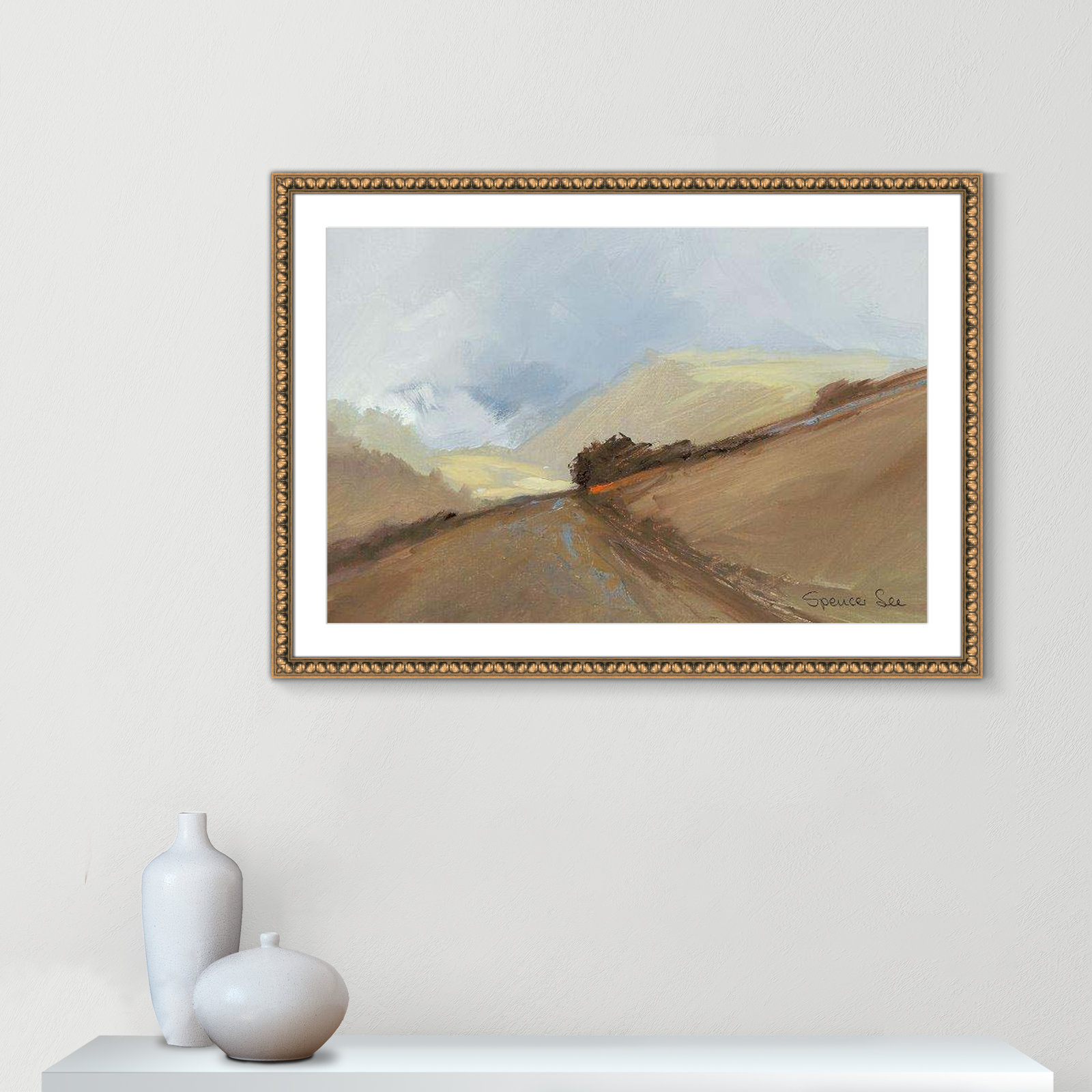 Heaven And Earth II by Spencer Lee, Gold Framed, 30.5" H x 42.5" W x 0.75" D