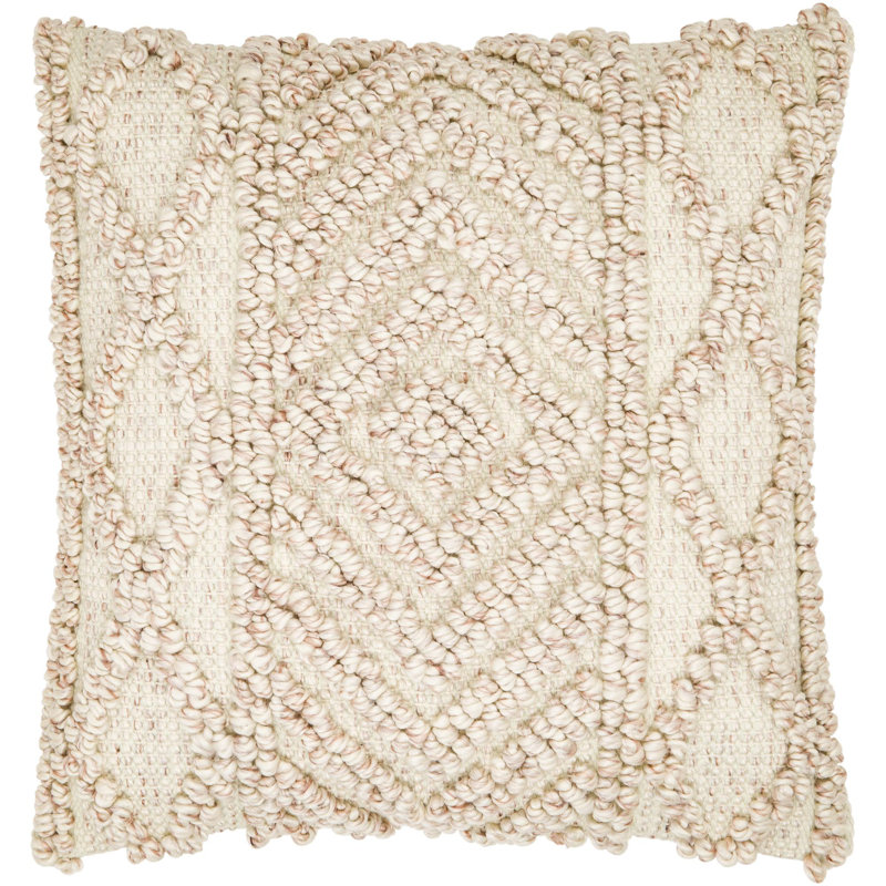 Coussin décoratif carré, Polyester / bourre de polyester, 22 po x 22 po