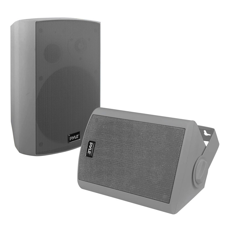  Système d'enceintes murales Bluetooth sans fil 6,5 po pour l'intérieur et l'extérieur, gris