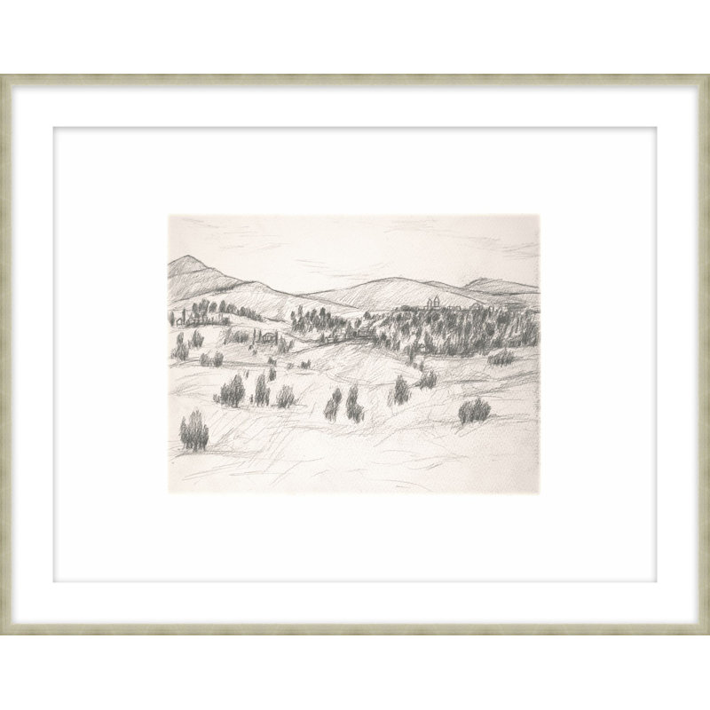 Rolling Landscape 1, reproduction d'art encadrée, H 24,5 po x l 29,5 po