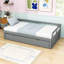 Lit de jour extensible en bois avec lit gigogne simple-617453520