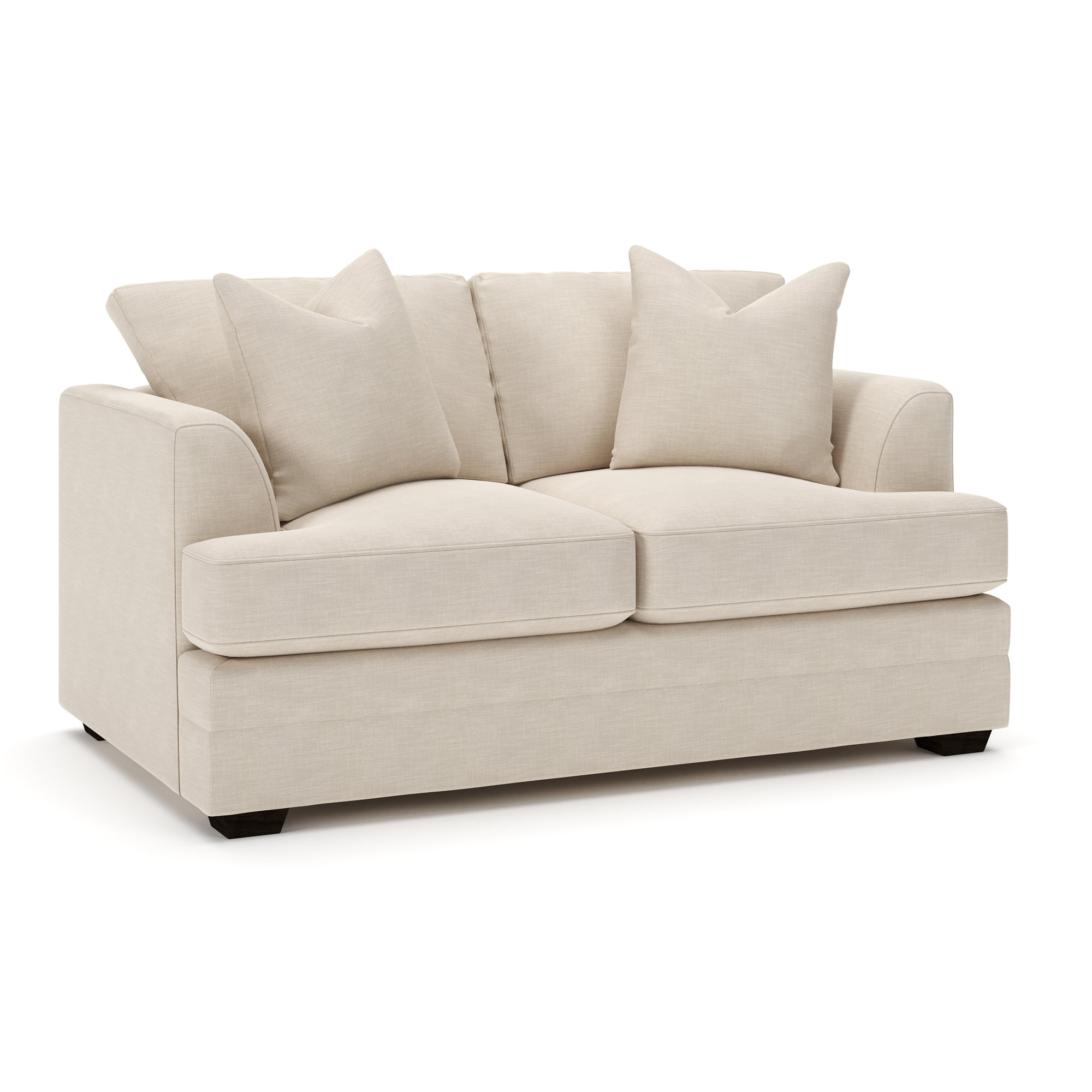 Edan Upholstered Sofa, Conversation Ivory Basketweave