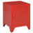 HOMCOM Industrial End Table, Living Room Side Table With Locker-Style Door And Adjustable Shelf, Red