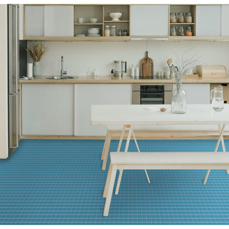 2" x 2" Porcelain Grid Mosaic Tile, White