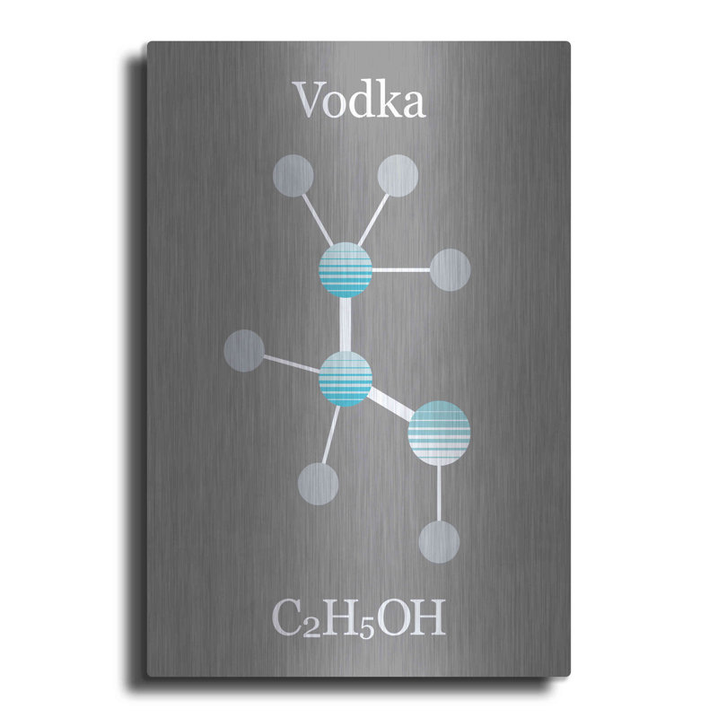 «Vodka Molecule», art mural en métal, H 16 po x l 12 po