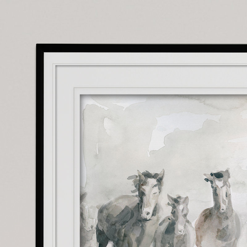 « running wild », reproduction de peinture à l’acrylique encadrée, Noir, H 26 po x l 36 po x P 1,5 po