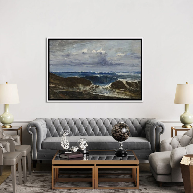 Print, 101.6 cm H x 152.4cm W x 4.445cm D, White