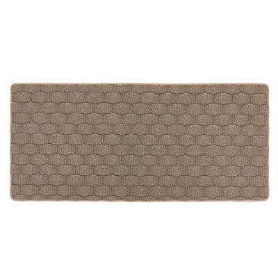 My Mat Sculptured Washable Basketweave Mink Rug