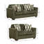 Ensemble de salon, canapé, causeuse, fauteuil et repose-pieds Marvella 4 pièces avec revêtement en chenille Mosswood