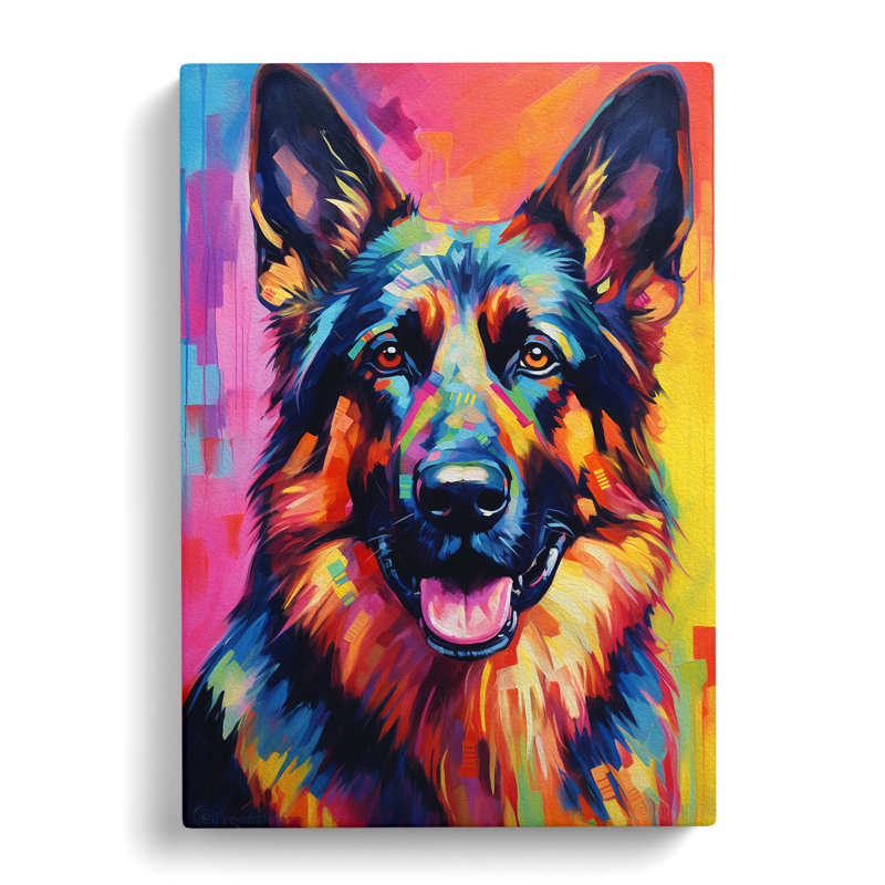 German Shepherd Informel - Wrapped Canvas, 50cm H x 35cm W x 3cm D