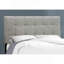 Lit, double, tapissier, aspect lin gris, transitionnel-130347236