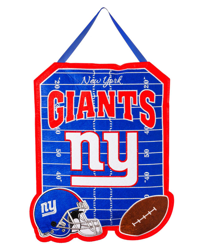 NFL Double Sided 20'' H x 16'' W Polyester Banner, New York Giants
