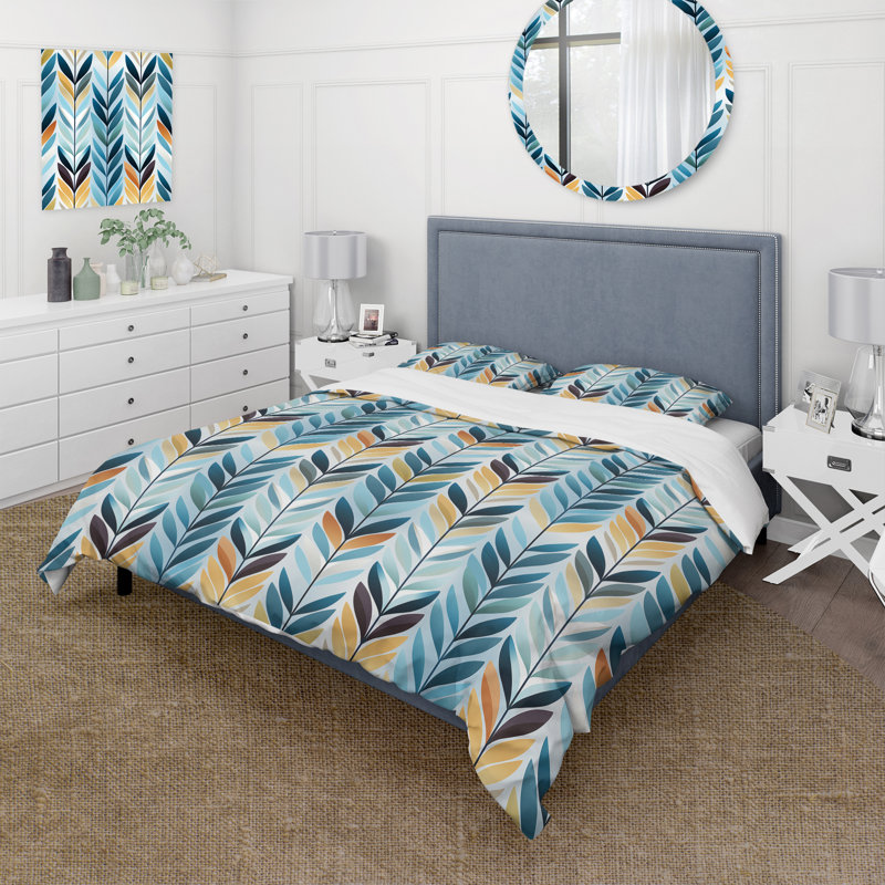 Ensemble de housse de couette scandinave Grace, Housse de couette pour très grand lit et 2 très