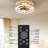 Caged Ceiling Fan With Lights Remote Control,Semi -Embedded Modern Ceiling Fans, 6 Speeds Reversible Blades, 4 LED Bulbs Include(White)-230531248