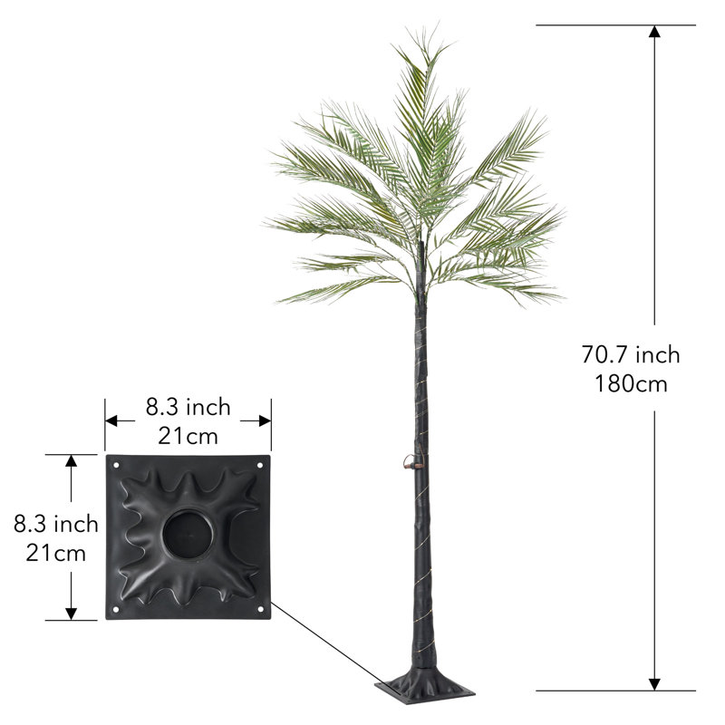 71" Artificial Phoenix Palm Tree LED Floor Lamp