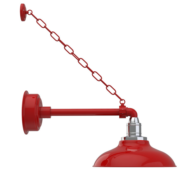 Ludwicka LED Wall Light, 8.53" H x 12" W x 17.63" D, Cherry Red