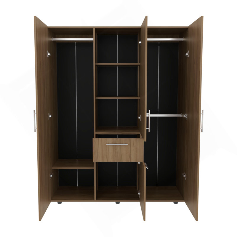 Armoire, 2 portes, 5 tablettes, 1 tiroir