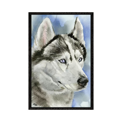 Ice Blue - Siberian Husky Dog by Judith Stein - Painting on Canvas
