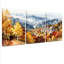 Tableau sur toile représentant un paysage d'automne en forêt et en montagne (lot de 3)-990355060