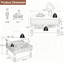 Table basse à plateau relevable cannelé 31,5 pouces avec rangement ouvert et caché-1577102209