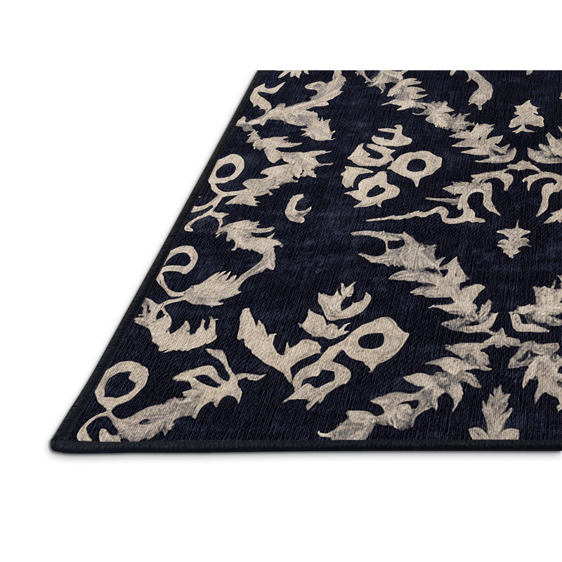 Machine Washable Gray Area Rug, Runner 2' x 4'